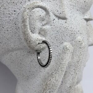 Ned Bowman B.C. Silver Sterling Hoop Earrings Hand Made 11 Grams $225.00